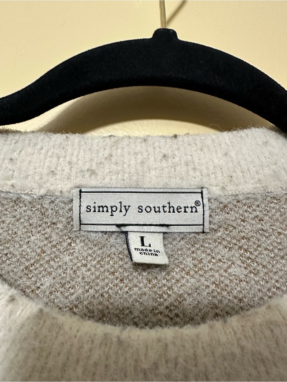 Simply Southern Tribe Aztec Soft Fuzzy Sweater Women L White/Blue - Picture 4 of 7
